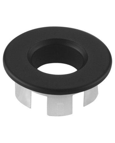 Embellecedor  rebosadero lavabo negro mate