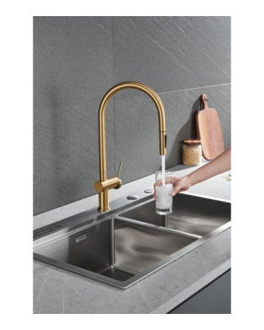 Grifo de cocina  BERNA oro cepillado