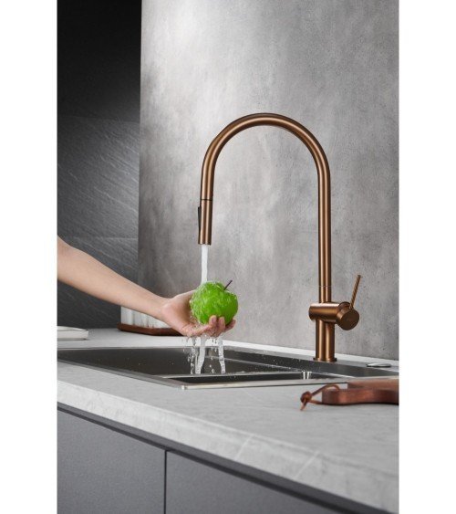 Grifo de cocina  BERNA oro rosa cepillado