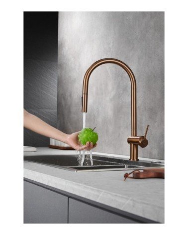 Grifo de cocina  BERNA oro rosa cepillado