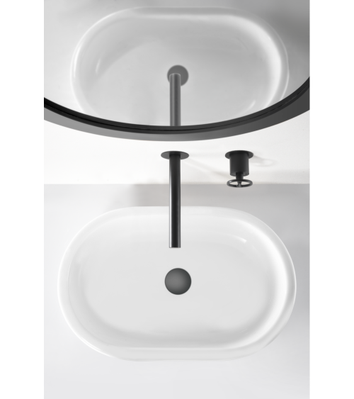 Monomando empotrado lavabo Olimpo negro mate