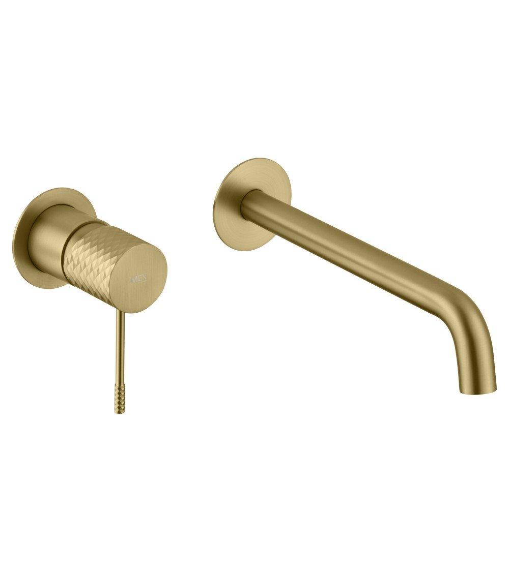 Monomando empotrado lavabo Génova oro cepillado
