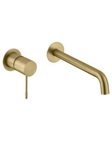 Monomando empotrado lavabo Génova oro cepillado