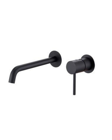 Monomando lavabo empotrado Monza negro mate