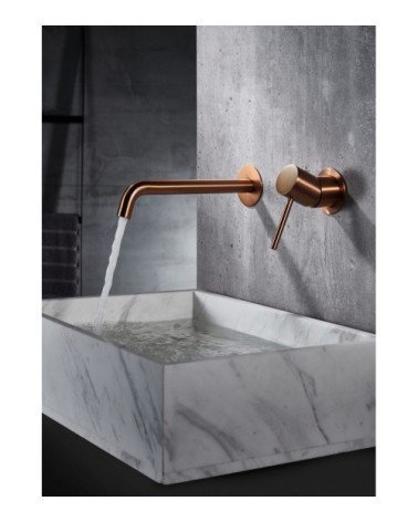 Monomando lavabo empotrado Monza oro rosa cepill