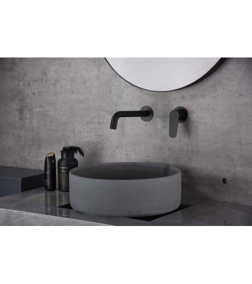 Monomando lavabo empotrado  Belgica negro mate