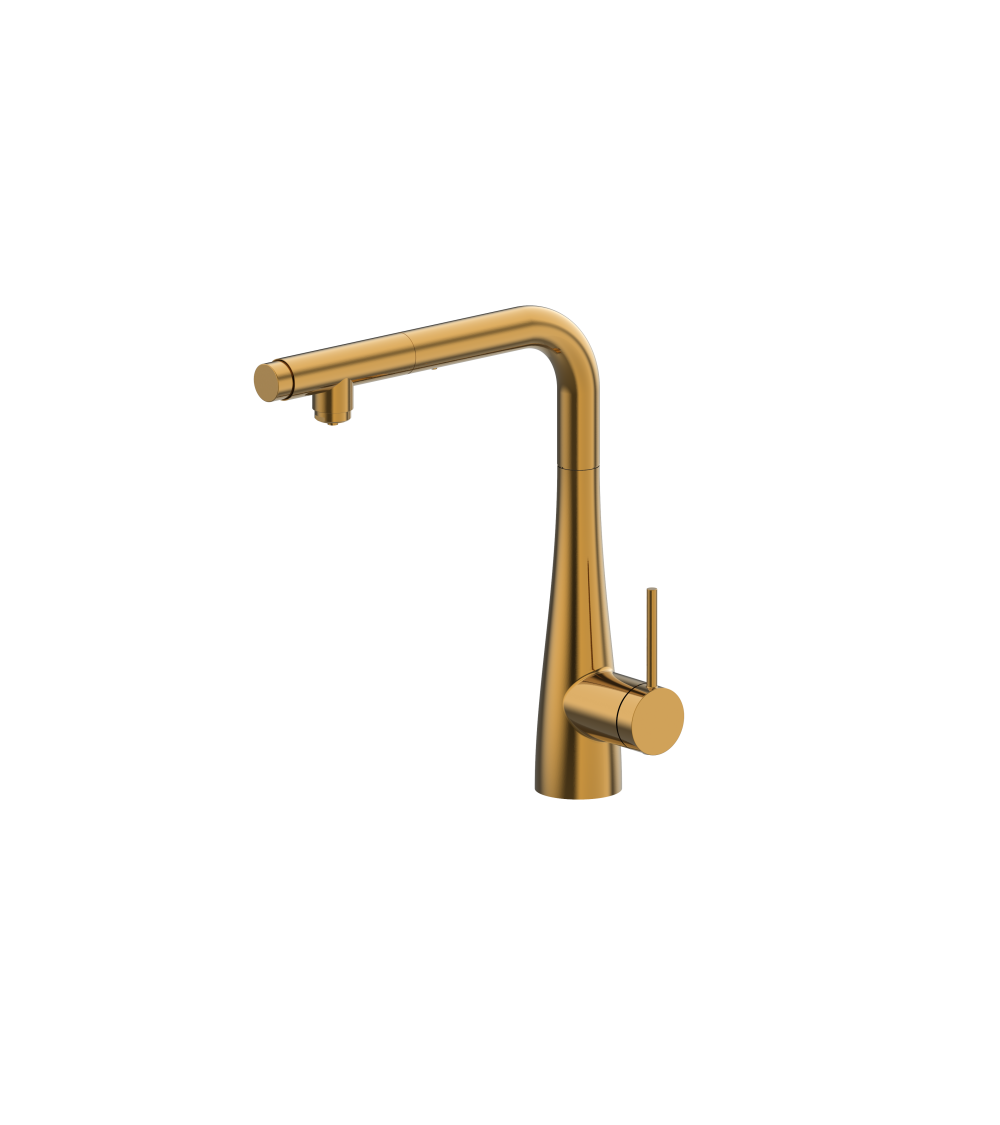 Grifo de cocina  SPLIT  para osmosis oro cepillado