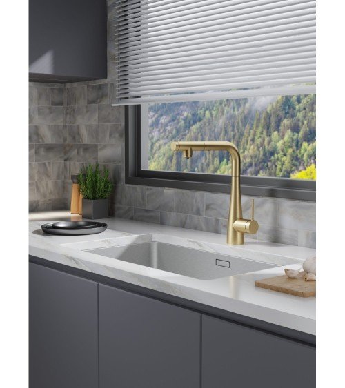 Grifo de cocina  SPLIT  para osmosis oro cepillado