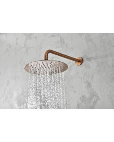 Conjunto ducha monomando empotrado Monza oro rosa cepillado