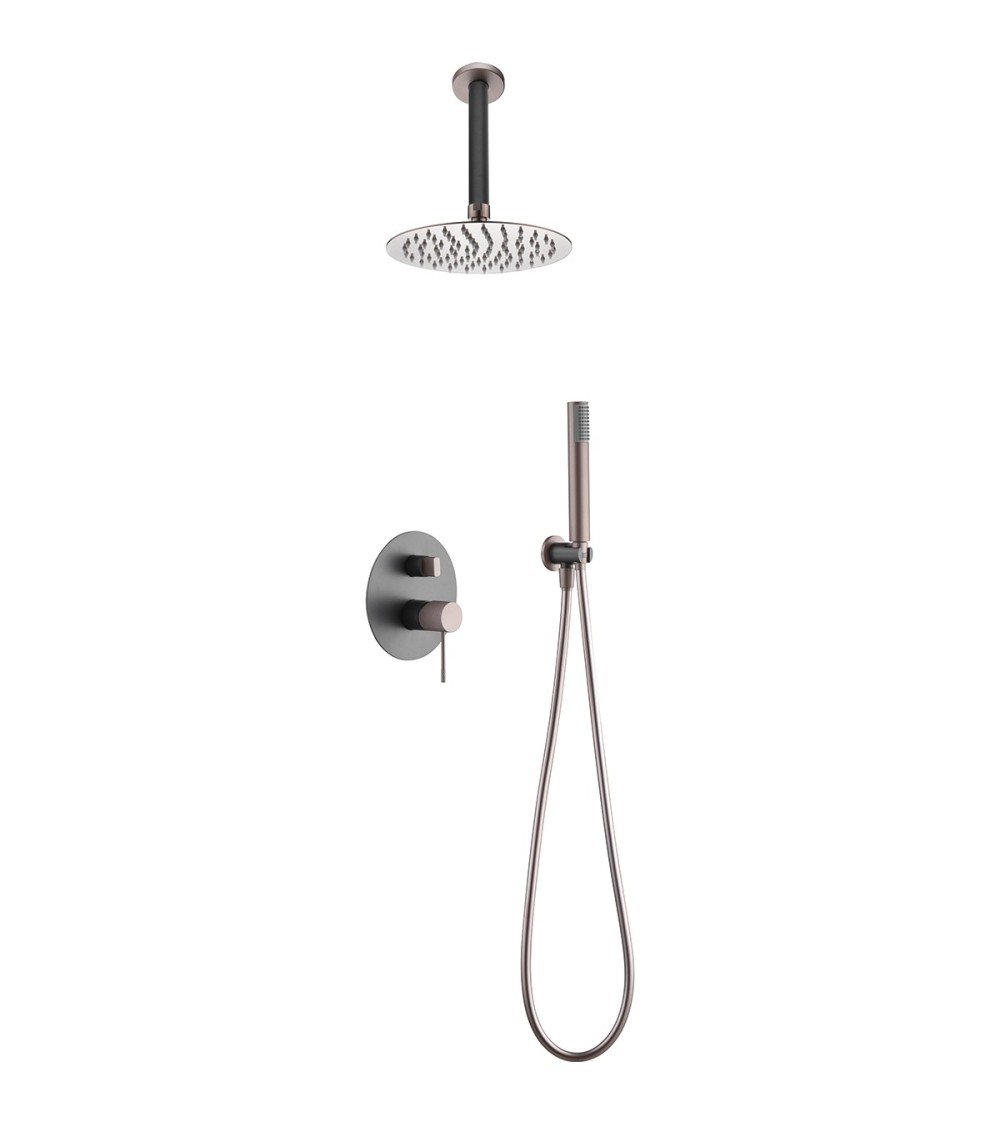 Conjunto de ducha empotrado monomando  Top gris champagne