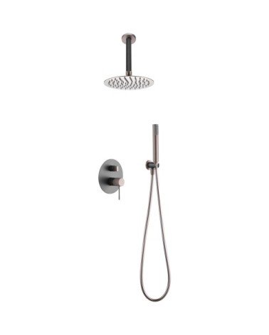 Conjunto de ducha empotrado monomando  Top gris champagne