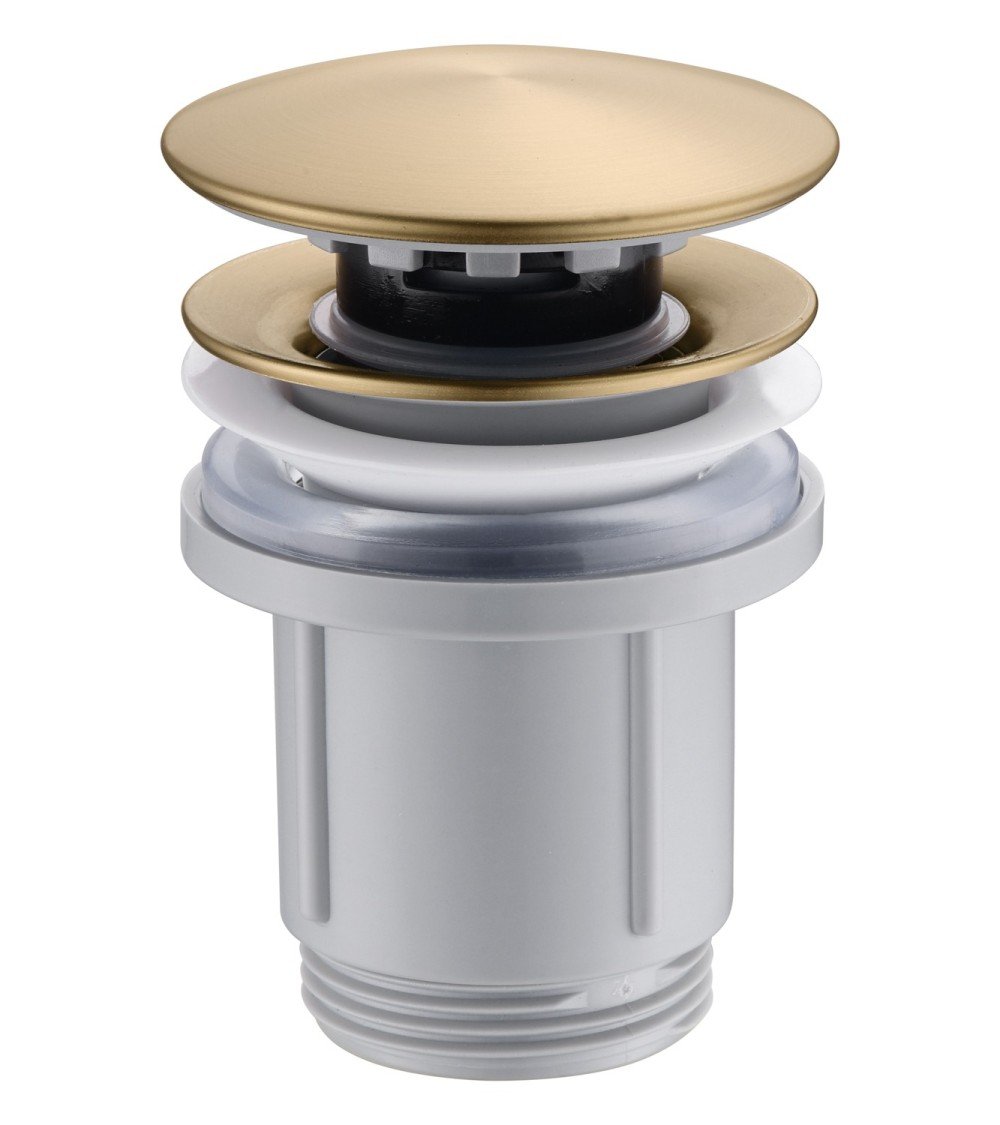 Valvula click-clack PVC oro cepillado