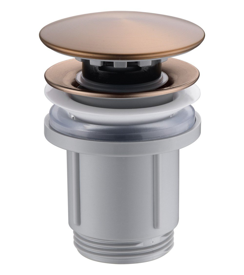 Valvula click-clack PVC oro rosa cepillado