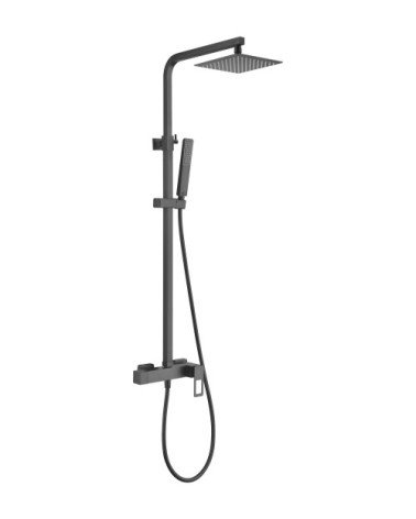Conjunto de ducha monomando  Suecia negro mate