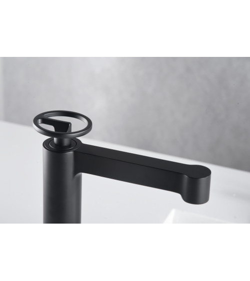 Monomando lavabo Olimpo negro mate