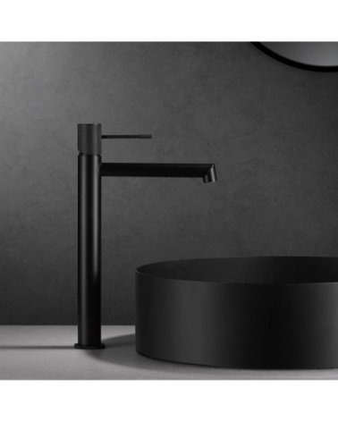 Monomando lavabo alto  Line negro mate