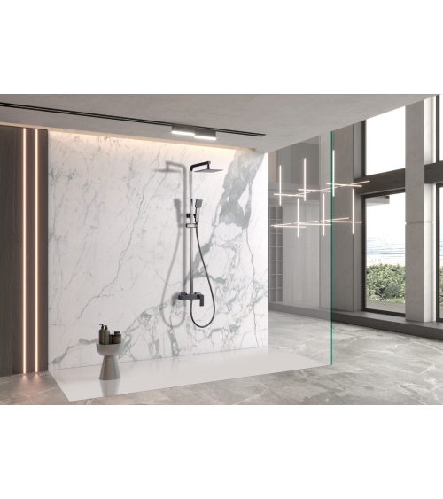 Conjunto ducha monomando Pisa black gun metal