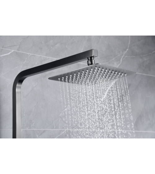 Conjunto ducha monomando Pisa black gun metal