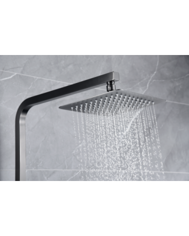 Conjunto ducha monomando Pisa black gun metal