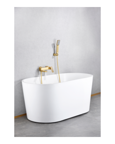 Kit baño / ducha monomando Pisa oro cepillado