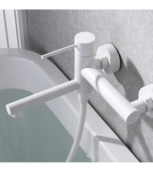 Grifo de baño/ducha  Milos blanco mate