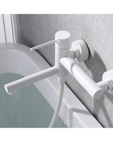 Grifo de baño/ducha  Milos blanco mate